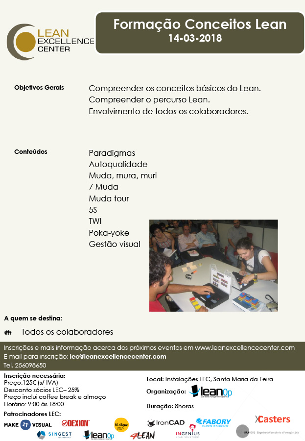 Formação Conceitos Lean - 14 March 2018